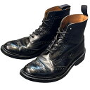 トリッカーズ カントリーブーツ S63419 ストウ ブラック メンズ サイズUK9.5 Tricker’s ブーツ 約28.0cm【LA】【中古】