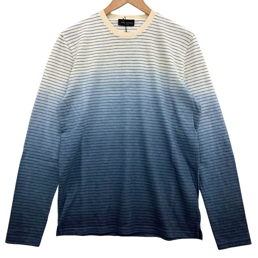ロベルトコリーナ クルーネックロングTシャツ ブルーグラデ メンズ 48サイズ Roberto Collina【AFB23】【中古】