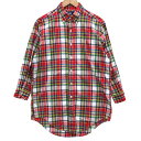 ポロ ラルフローレン 七分袖シャツ チェック マルチカラー メンズ サイズM POLO RALPH LAUREN【AFB41】【中古】