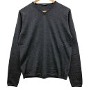 クルチアーニ ニット ウール100% Vネック メンズ サイズ46 ダークグレー Cruciani【AFB6】【中古】