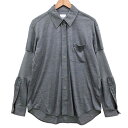 バーバリー 現行タグ ニットシャツ グレー レディース サイズ38 BURBERRY【AFB39】【中古】