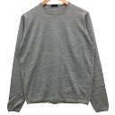 クルチアーニ ニット ウール100% クルーネック メンズ サイズ46 グレー Cruciani【AFB38】【中古】