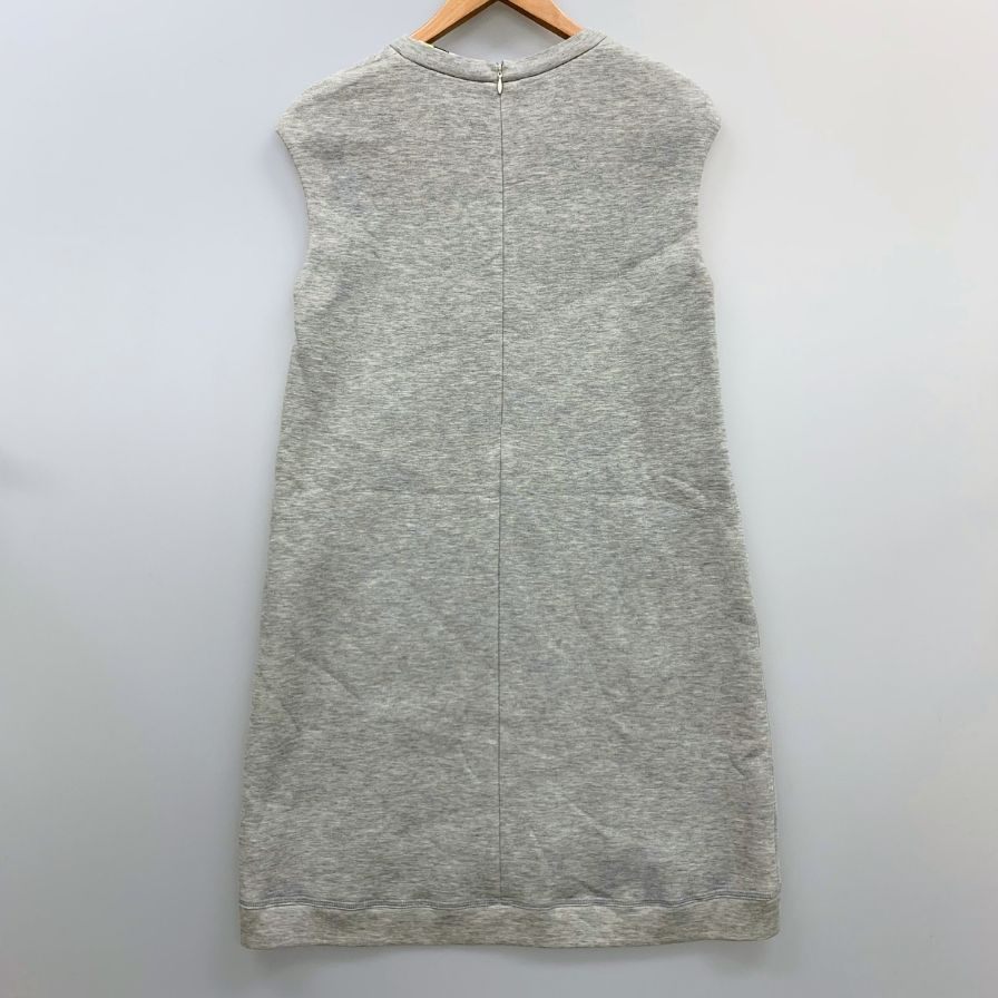 エムエスジーエム ノースリーブ ワンピース パイナップル刺繍 レディース サイズ38 グレー MSGM【AFB19】【中古】