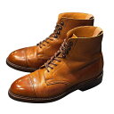 クロケット&ジョーンズ コニストン2 カントリーブーツ グレインレザー ブラウン サイズUK6.5E CROCKETT&JONES ブーツ 約25.0cm【LA...