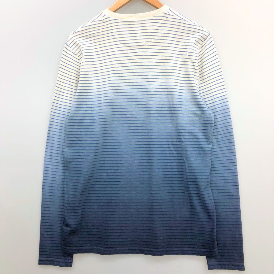 ロベルトコリーナ クルーネックロングTシャツ ブルーグラデ メンズ 48サイズ Roberto Collina【AFB48】【中古】