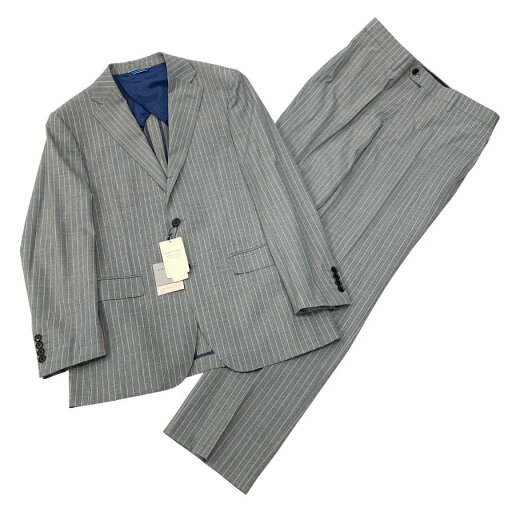 ジュンコシマダ スーツ 3B サイドベンツ グレー ストライプ サイズA6 JUNKO SHIMADA【AFB35】【中古】 ジュンコシマダ スーツ 3B サイドベンツ グレー ストライプ サイズA6 JUNKO SHIMADA【AFB35】【中古】