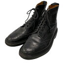 トリッカーズ カントリーブーツ M2508 モールトン カーフ コマンドソール メンズ サイズ7ハーフ ブラック Tricker`s ブーツ 約26.5cm【L...