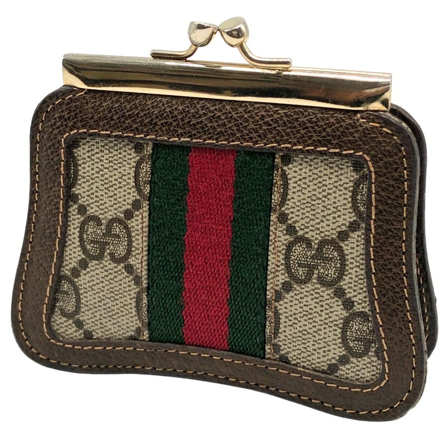オールドグッチ シェリーライン がま口 小銭入れ ベージュ 財布 GUCCI【AFI19】【中古】のサムネイル