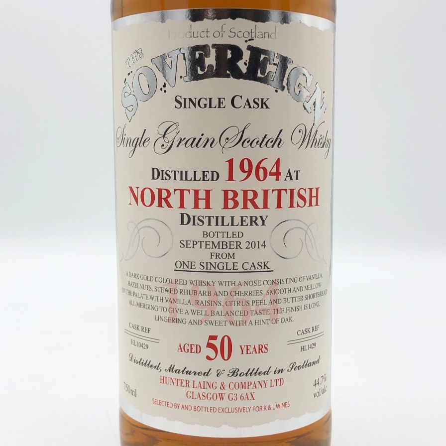 【同梱不可】【未開栓】ソブリン ノースブリティッシュ 50年 1964 750ml 44.7% SOVEREIGN NORTH BRITISH スコッチウイスキー【D1】【中古】