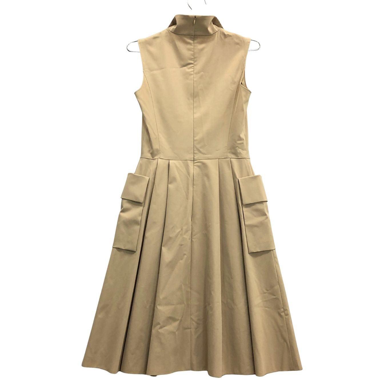 フォクシー ニューヨーク ワンピース 襟付 モダンギャルソン 膝丈 ポリエステル ストレッチ ベージュ レディース サイズ40 FOXEY NEW YORK【AFB32】【中古】