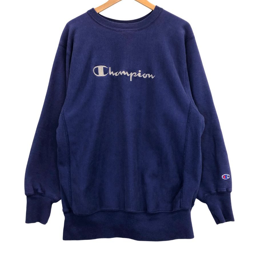 乐天商城 - チャンピオン リバースウィーブ スウェット ロゴ パープル メンズ サイズXL Champion REVERSE WEAVE【AFB18】【中古】