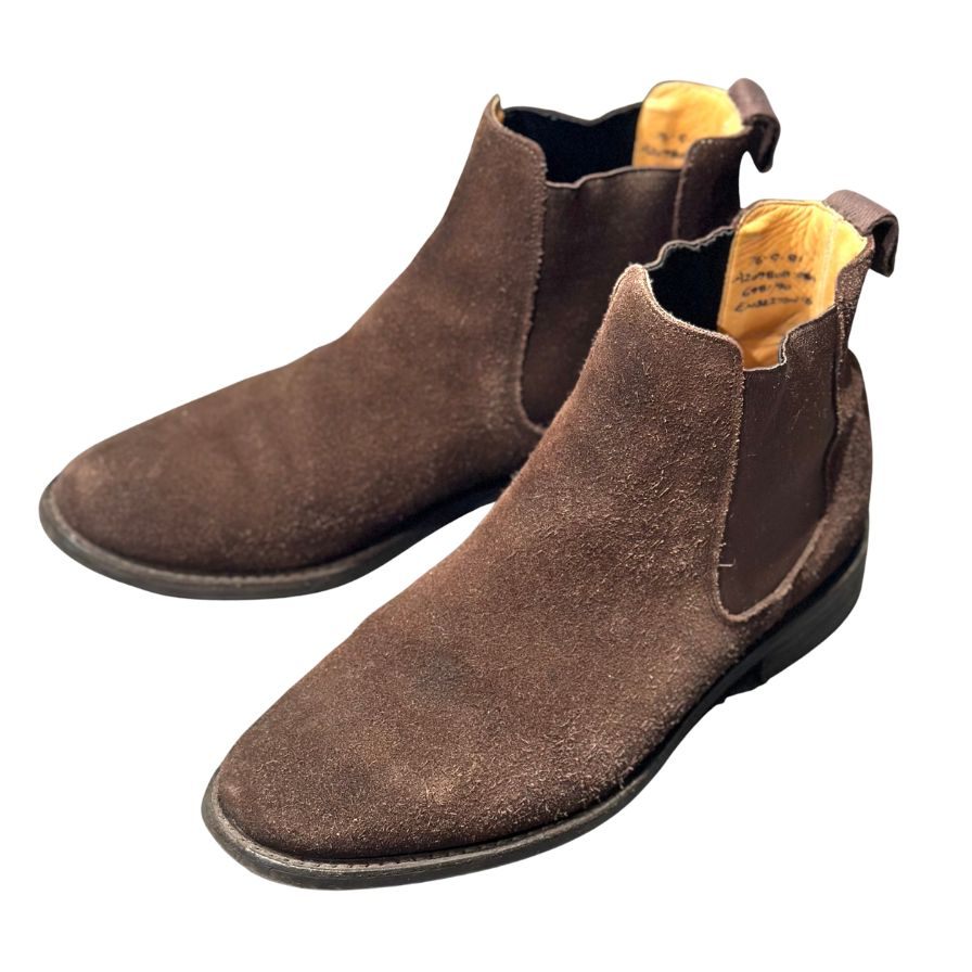 チャーチ サイドゴアブーツ エンバートン 4都市 81ラスト スエード ダークブラウン サイズUK75G Church's ブーツ 約26.0cm【L...