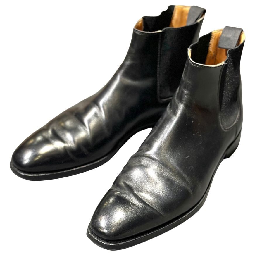 クロケット&ジョーンズ サイドゴアブーツ カウドレイ ブラック メンズ サイズUK8.5D CROCKETT&JONES ブーツ 約27.0cm【LA】【中古】