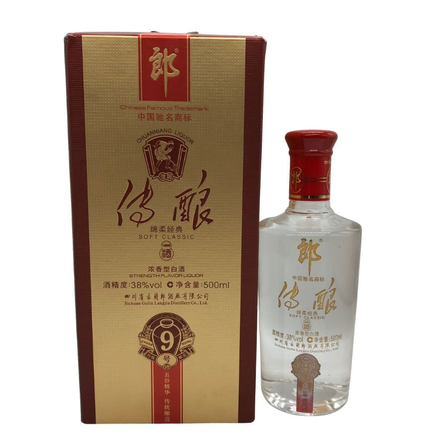 【未開栓】郎 紅花郎酒 9年 500ml 38% 中国酒【F4】【中古】