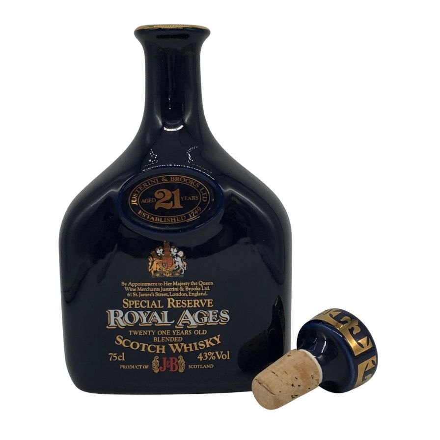 【未開栓】ロイヤルエイジ 21年 スペシャルリザーブ 陶器ボトル 750ml 43% ROYAL AGES 1437g コニャック【P2】【中古】