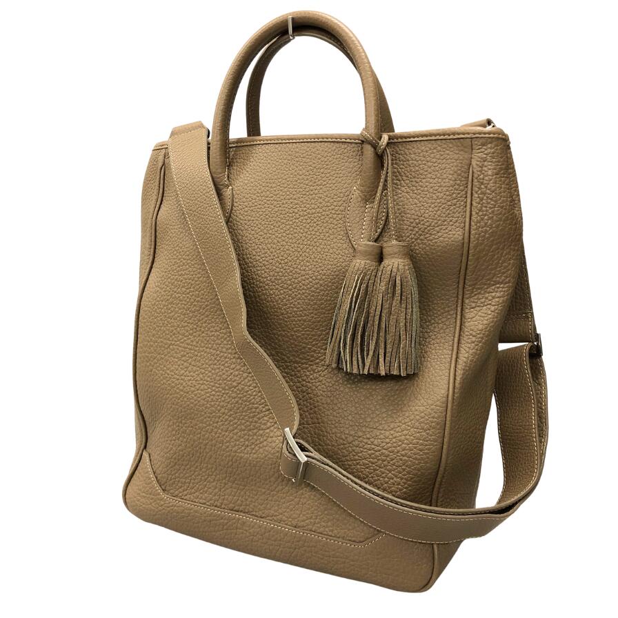 アカーテ トートバッグシロッコM レザー タッセル ユニセックス ブラウン ACATE【AFE4】【中古】