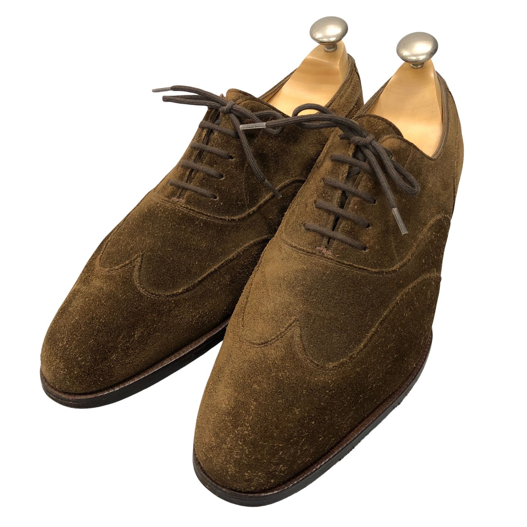 Rakuten - ジョンロブ WARWICK フルブローグ スエード ブラウン サイズUK6.5E 7000ラスト JOHN LOBB スエードシューズ 約26.0cm【LA】【中古】