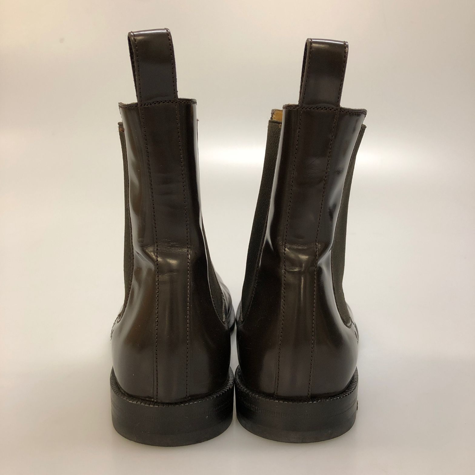 ストックラボのグッチ サイドゴアブーツ ガラスレザー 225106 ストレートチップ メンズ ブラウン サイズ7.5 GUCCI 約25.5cm【AFC43】【中古】｜アングル3