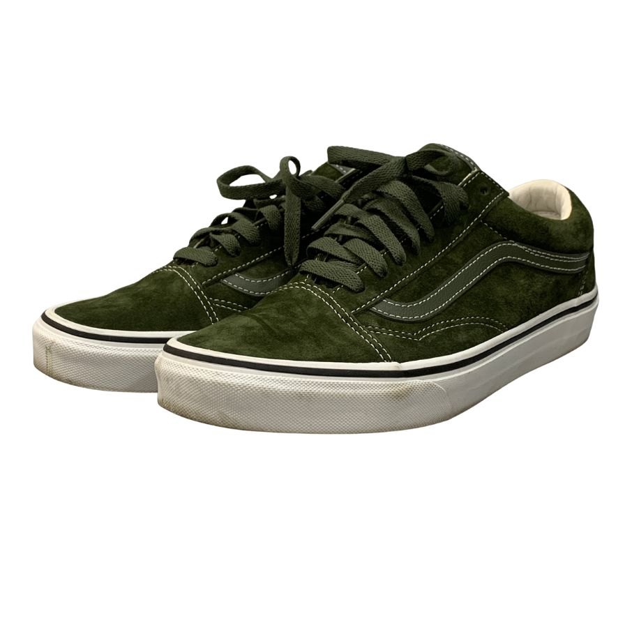 樂天商城 - ヴァンズ バンズ スニーカー オールドスクール ピッグ スエード メンズ サイズ25cm グリーン VANS 約25.0cm【AFD7】【中古】