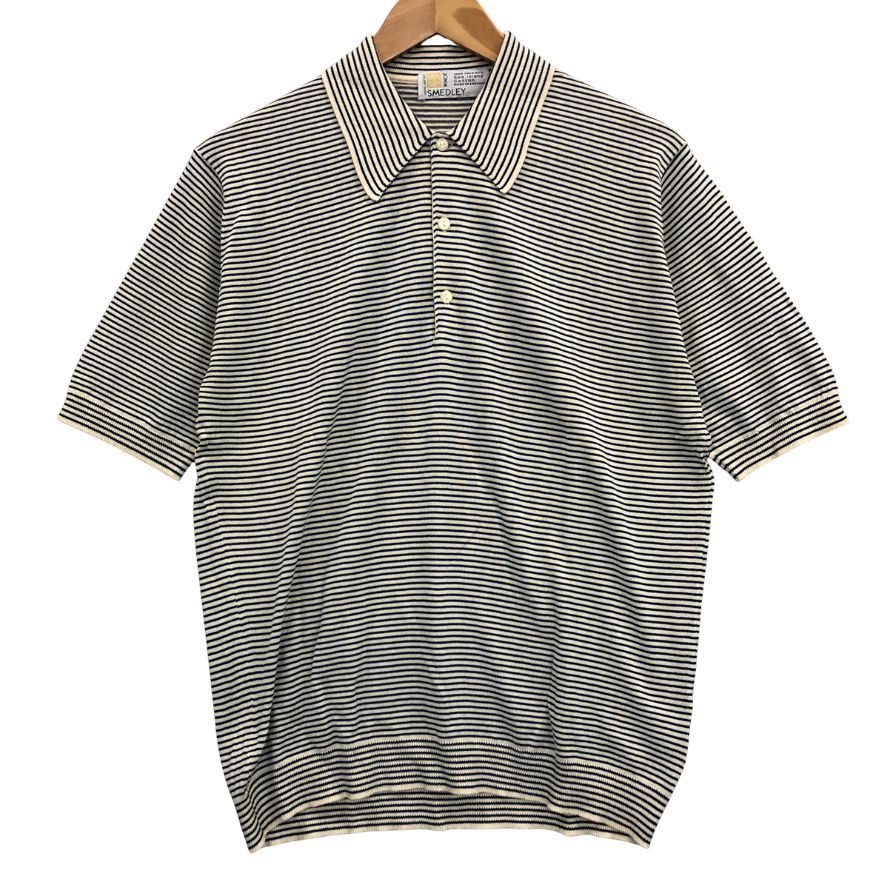 Rakuten - ジョンスメドレー ポロシャツ シーアイランドコットン ボーダー柄 メンズ ブルー サイズ不明 JOHN SMEDLEY【AFB34】【中古】