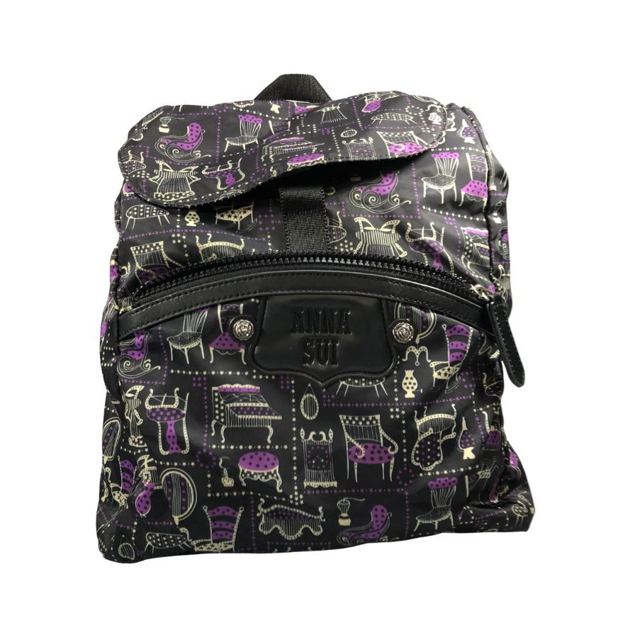 Rakuten - アナスイ リュック 総柄 ナイロン Anna Sui【AFE11】【中古】