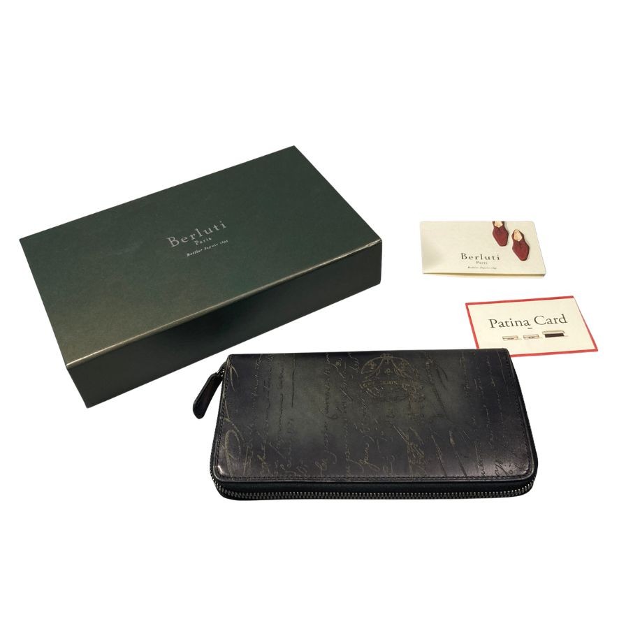 Rakuten - ベルルッティ カリグラフィ ラウンドジップウォレット ブラック Berluti【AFI4】【中古】