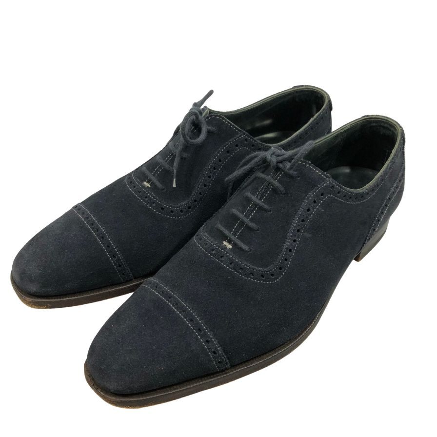 Rakuten - クロケット&ジョーンズ アルバニー ネイビー スエ－ド サイズUK6.5E Crockett & Jones Albany ビジネスシューズ 約25.0cm【LA】【中古】