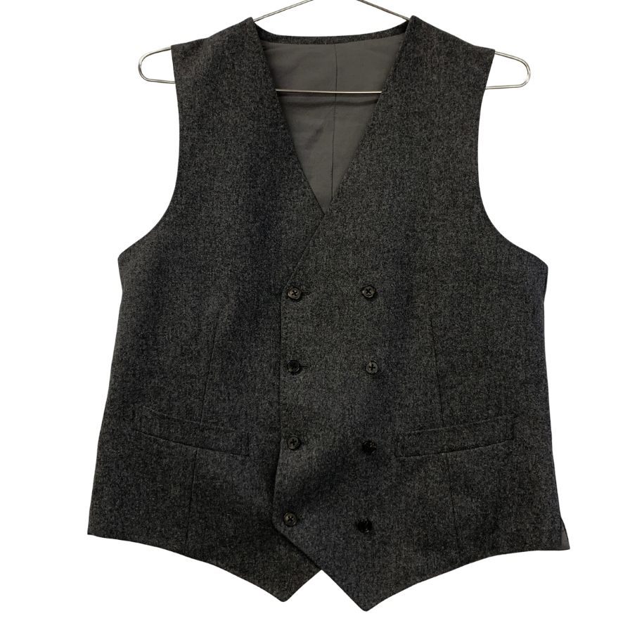 樂天商城 - ユニバーサルランゲージ ベスト ダブル カノニコ サイズ46 グレー系 メンズ VITALE BARBERIS CANONICO UNIVERSAL LANGUAGE【AFB11】【中古】