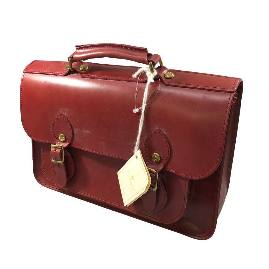 乐天商城 - グレンロイヤル ショルダーバッグ サッチェル 13インチ ブライドルレザー ボルドー GLENROYAL SATCHEL BAG 13INCH【AFE9】【中古】