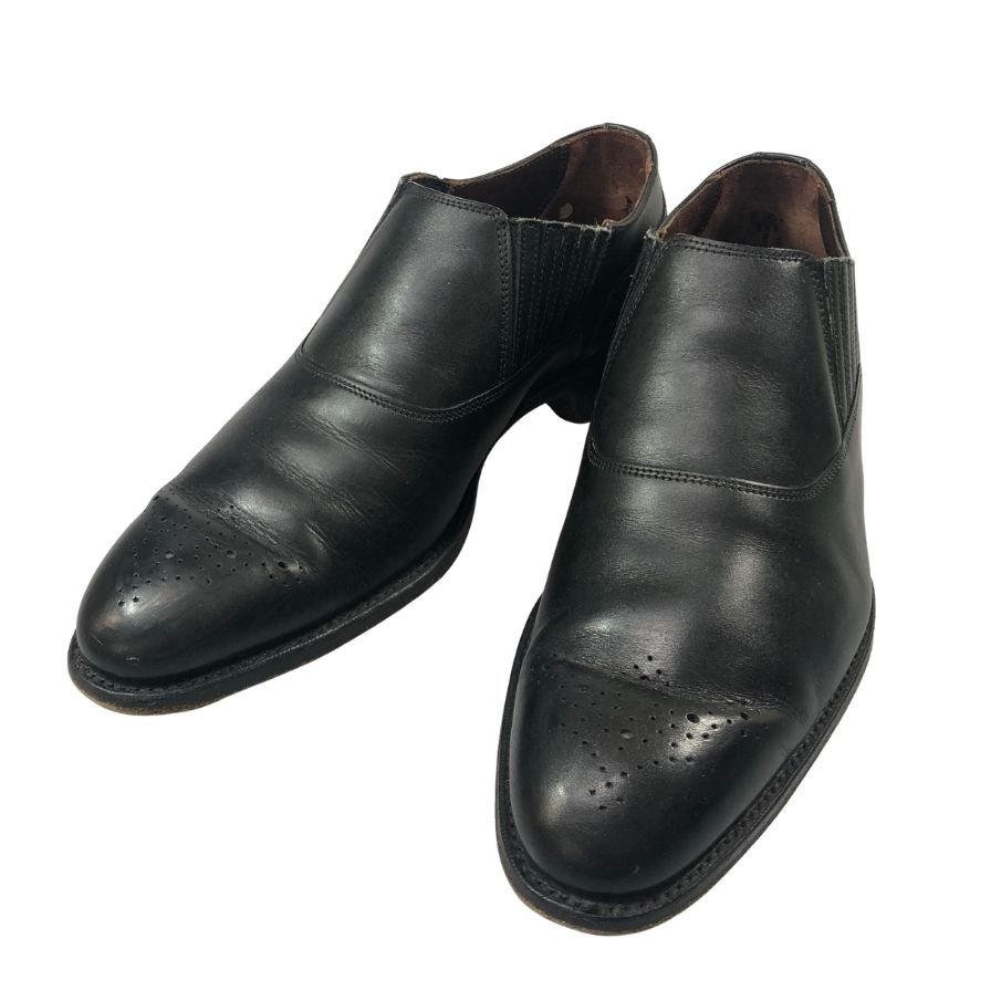 ジョセフチーニー Clarence スリッポン サイドエラスティック カーフ ブラック サイズUK6.5 JOSEPH CHEANEY 約25.5cm【AFC48】【中古】