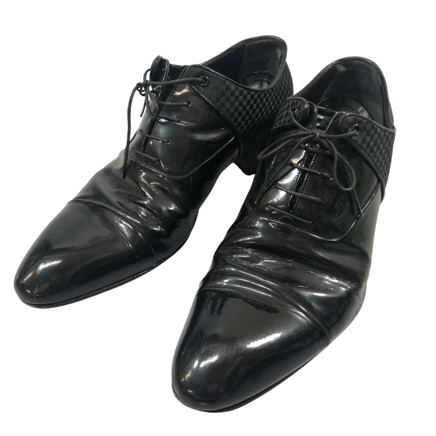 ルイヴィトン レザーシューズ エナメル サイズ7.5 LOUIS VUITON 約26.0cm【AFC49】【中古】
