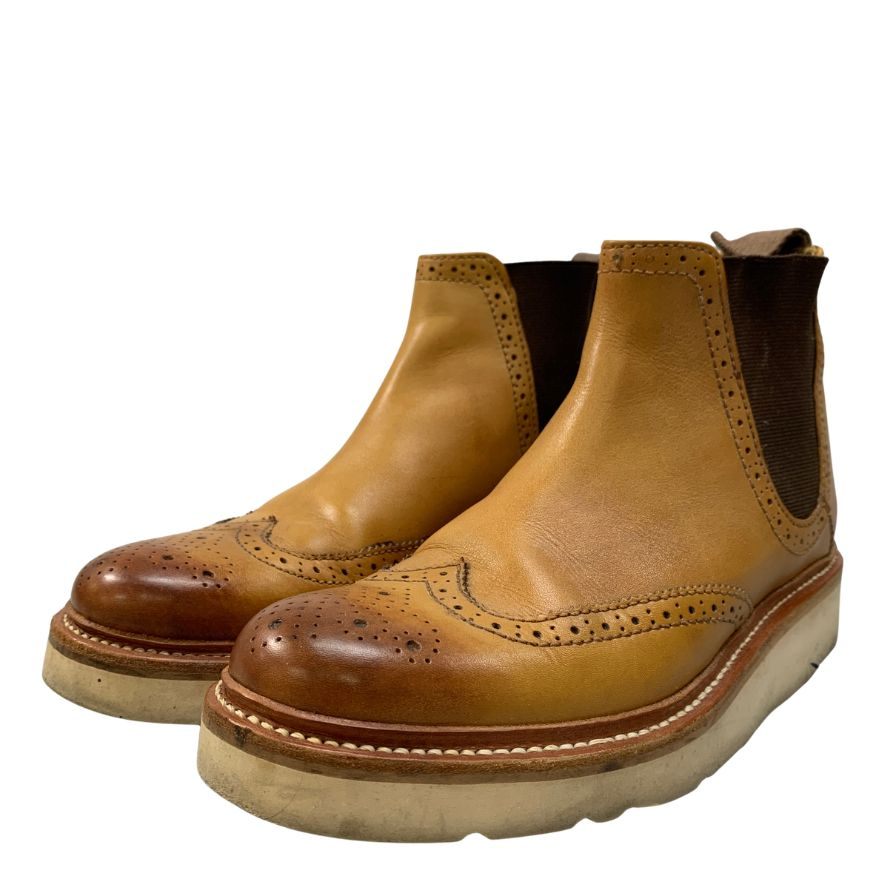グレンソン チェルシーブーツ サイドゴア ベージュ系 メンズ サイズ5 GRENSON ブーツ 約24.0cm