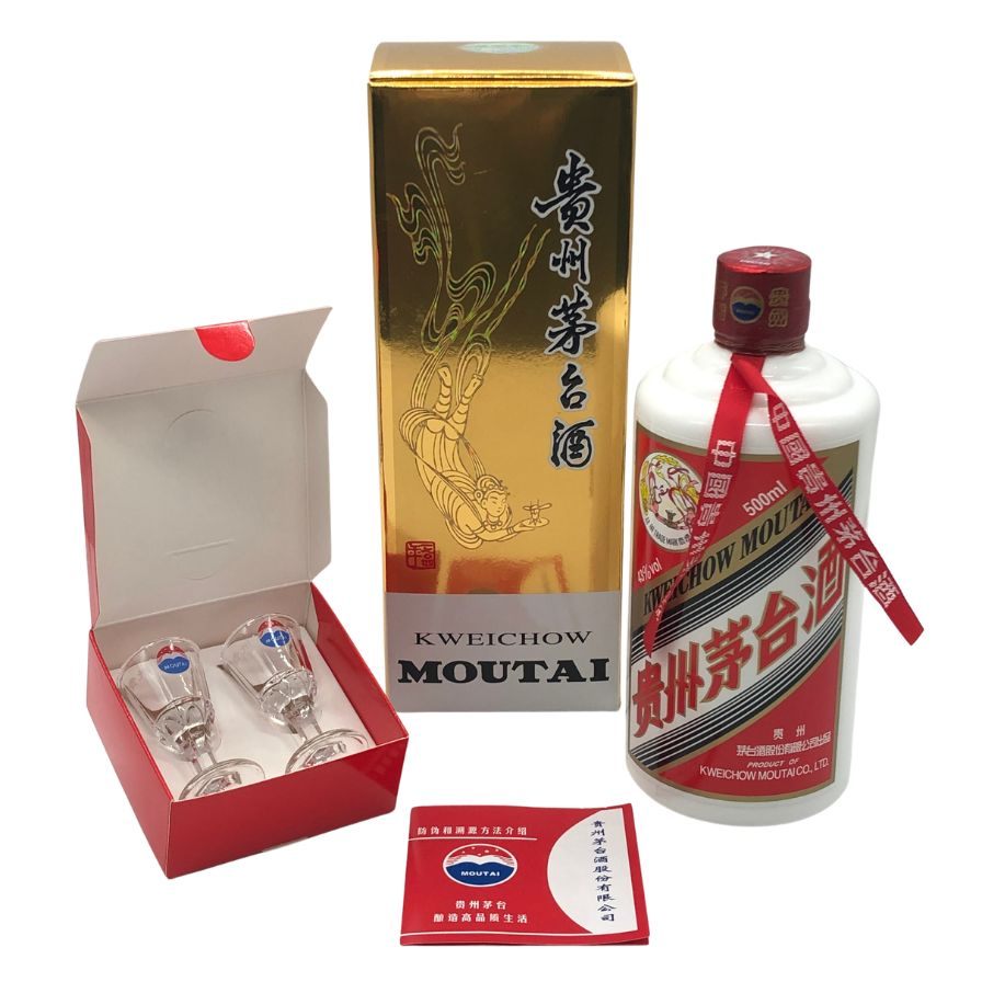 【未開栓】貴州茅台酒 マオタイ酒 天女ラベル 2024 500ml 43% MOUTAI KWEICHOW 966g 中国酒【F3】【中古】