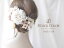 ダリアとコスモスのヘッドドレス/ヘアアクセサリー(ホワイトコーラル)*結婚式・成人式・ウェディングドレスに