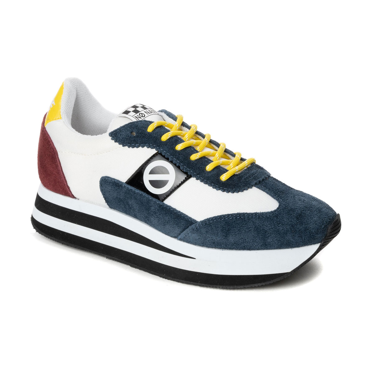 [50%OFF]NO NAME[ノーネーム][スニーカー]FLEX(フレックス)-92160-NAVY[ネイビー] レディース 靴 シューズ ローテク 厚底 プラットフォーム レザー パテント ホワイト レッド ブルー ネイビー イエロー マルチカラー