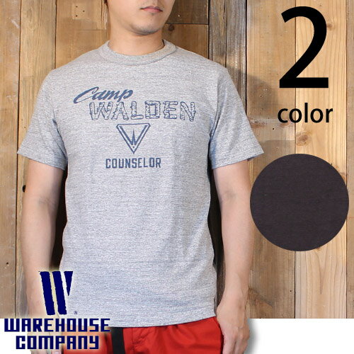 ウエアハウス WAREHOUSE 半袖 Tシャツ CAMP WALDEN 4601