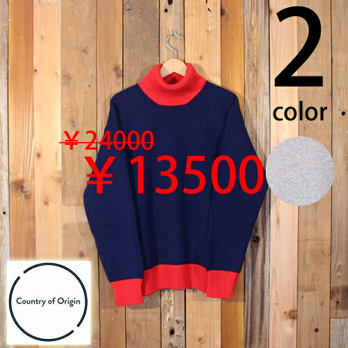 カントリー オブ オリジン COUNTRY OF ORIGIN タートルネック ウール セーター COO-005
