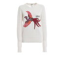 ケンゾー KENZO Phoenix openwork sleeve white sweater ウィメンズ ウェア トップス ニット・セーター・カーディガン ...