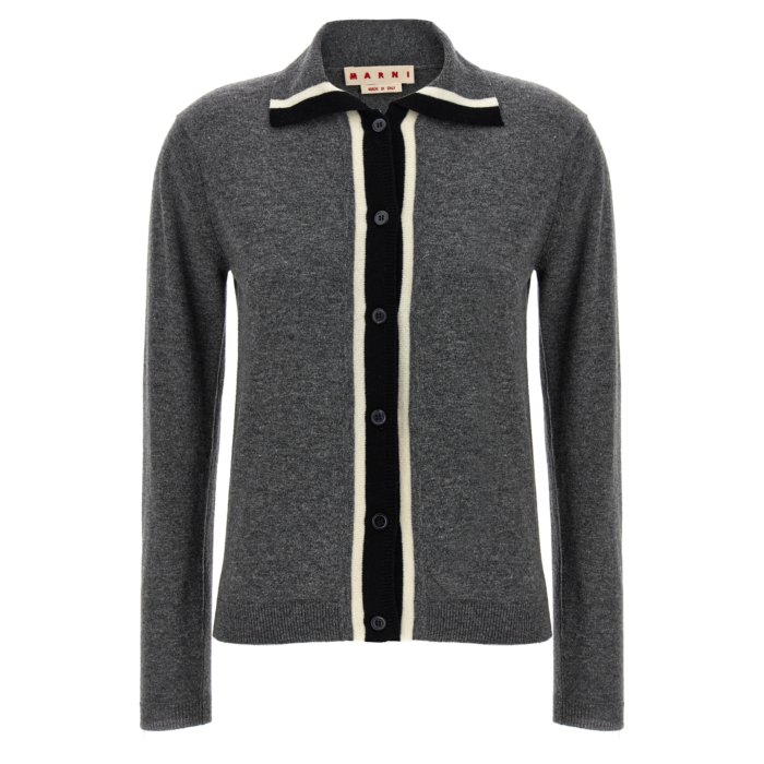 Marni マルニ レディース ニット・セーター・カーディガン CDMD0441Q0UFH55100N60 Wool cardigan Gray IT38 IT40 IT42 40 42 38 【送料無料・関税込】のサムネイル