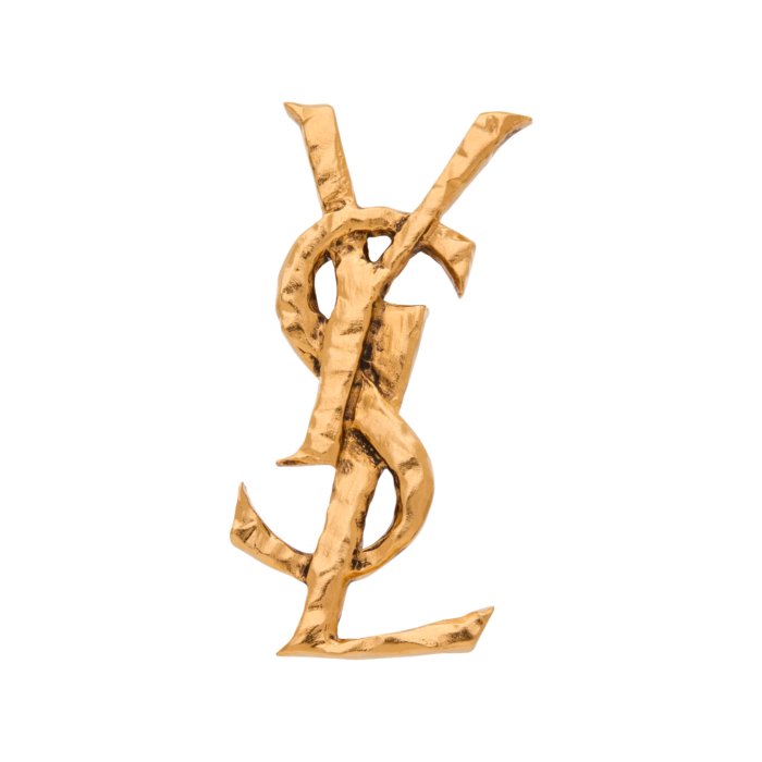 Saint Laurent サンローラン レディース ピアス・イヤリング 833828Y16148060 HAMMERED METAL CASSANDRE SINGLE EARRING 8060 OR LAITON onesize 【送料無料・関税込】