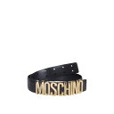 モスキーノ MOSCHINO Logoed belt 803580080555 Women ベルト・サスペンダー Black 38 40 【送料無料・関税込】