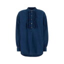 Valentino Garavani ヴァレンティノ レディース タンクトップ・キャミソール 6B3DB02Z94B558 Denim blouse Blue 42 44 36 38 40 46 48 50 【送料無料・関税込】