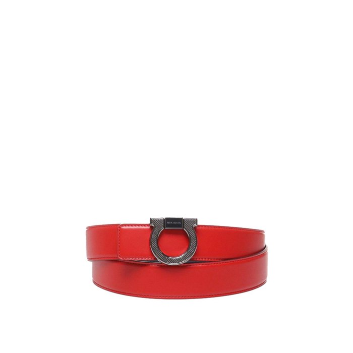 フェラガモ FERRAGAMO Gancini Belt In Calfskin メンズ アクセサリー ベルト・サスペンダー Red 100 110 115 男性 670314771632002 【送料無料・関税込】