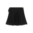 VERSACE ヴェルサーチェ レディース スカート 10190471A136791B000 Black Pleated Sheer Pareo Mini Skirt Black 42 【送料無料・関税込】