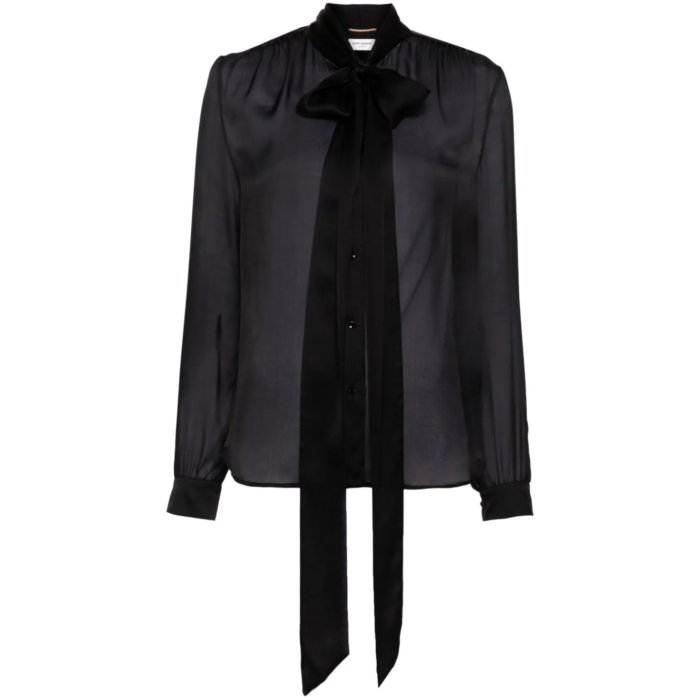  Saint Laurent Saint Laurent Shirts Black 769138Y3I131000 Women ...