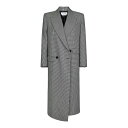 アレキサンダー・マックイーン Alexander McQUEEN Houndstooth asymmetrical coat 705854QKAA11080 W...