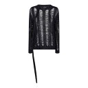 アンドゥムルメステール Ann Demeulemeester Cilla Ladder Stitch Boat Neck Oversize ウィメンズ ウェア ...