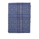 フェラガモ FERRAGAMO Wool scarf with hooks 520066754767002 Men スカーフ・マフラー Blue onesize 【送料無料・関税込】