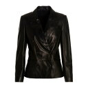 ブルネロ・クチネリ Brunello Cucinelli Double-breasted leather blazer jacket MPNPI2374C101...