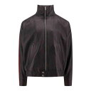 アレキサンダー・マックイーン Alexander McQUEEN Leather jacket with contrasting bands メンズ ウェア ジ...